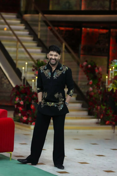 Kapil Sharma Style Kurta Set With Embroidery | Kurta Club