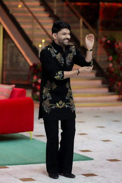 Kapil Sharma Style Kurta Set With Embroidery | Kurta Club