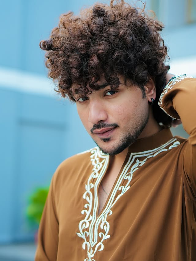 Premium Embroidered Brown Kurta Pajama set