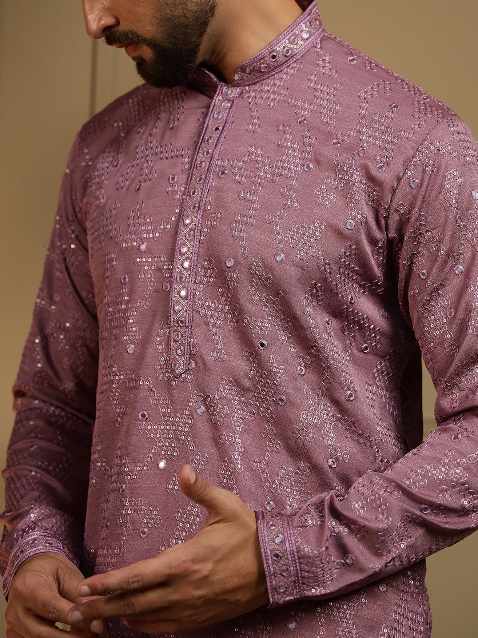 Royal Mirror Work Kurta Pyjama