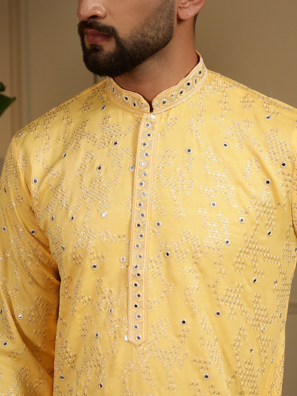 Royal Mirror Work Kurta Pyjama