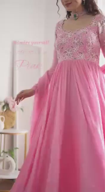 DESIGNER ANARKALI GOWN WITH ELEGANT DUPATTA