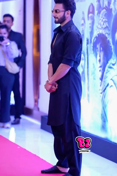 Armani Black Kurta Set – Ranveer Singh Edition